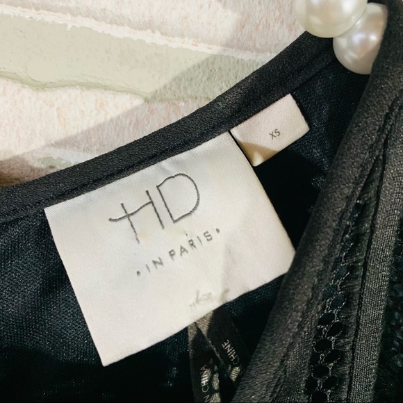 Anthropologie HD in Paris Black Mesh Peplu… - Picture 7 of 11